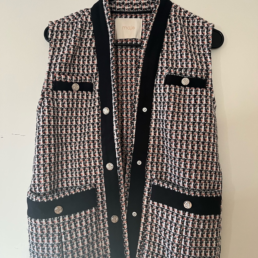 Maje Tweed Vest